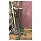 Crutches, Hanging Ceiling Light, Flag