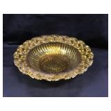 Amber Glass Bowl 9.5 Inches