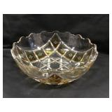8 Inch Clear Etched Glass Bowl