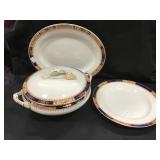 Burleigh Plate Has Chip, Platter, Covered Dish