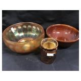 Carnival Glass Bowl, Pottery Bowl