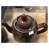 Brownware Pitcher And Tea Pot Has Chips