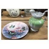 Decorative Plate, Ironstone Pitcher