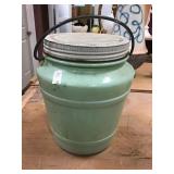 Green Glass Jar With Lid
