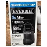 Everbilt Submersible Utility Pump 1/6hp 1680