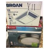 Broan Ventilation Fan And Flush Mount Light