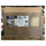 Diamond Wall Cabinet 30x18 Inch  White