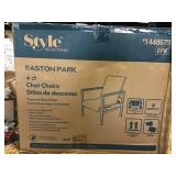 3 Easton Park Chat Chairs