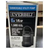 Everbilt 1/6 Hp 1680 Gpm Utility Pump Tested
