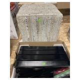 18 Inch Black Wooden Stool, Ottoman