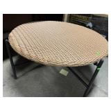 Metal With Plastic Weave Top Table 32x15 Inches