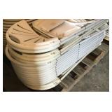 10 Bone White Fancy Chairs Metal With Plastic