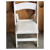 10 White Poly Resin Folding Chair