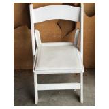 10 White Poly Resin Folding Chair