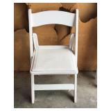 10 White Poly Resin Folding Chair