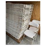Approximately 100 White Folding Chairs