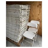 Approximately 60 White Folding Chairs