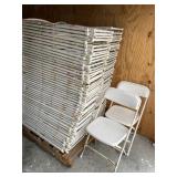 Approximately 100 White Folding Chairs