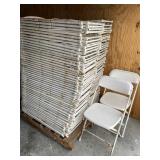 Approximately 100 White Folding Chairs