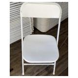 10-White folding chairs