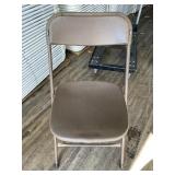 10- brown folding chairs