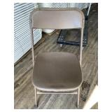 10- brown folding chairs