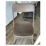 10- brown folding chairs