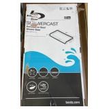 Showercast White Porcelain On Steel Shower Base,