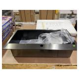 Black Stainless Sink 32x18x9, Damaged Corner