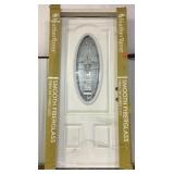 Medina 3/4 Oval Fiberglass Door 36x80 Inches Left