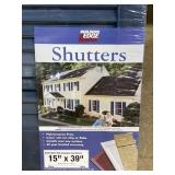 2 Plastic Shutters 15x39 Inches