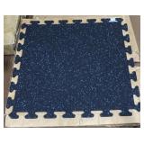 6-24x24x.25" Rubber Interlocking Mats Blue Specks