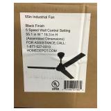 52 Inch Industrial Fan Black Finish Used
