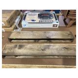 2 Wood Shelves 36x3.5x6.5 Inches Damaged