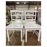 4 Wood Dining Chairs One Damaged