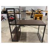 Desk Metal Frame Wood Top 48x24x48 Inches Damaged