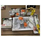 Assorted Bath Hooks, Toilet Paper Holders,