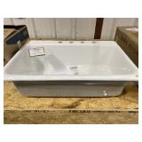 Manhattan 4 Hole White Fiberglass Sink 32x22x10"