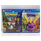 LOT OF 2 PS4 GAMES - CRASH BANDICOOT N-SANE