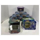 LARGE LOT OF ASSORTED EMPTY POKEMON TINS -