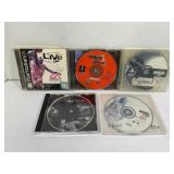 LOT OF 5 PS1 GAMES - NBA LIVE 98, BATTLE ARENA