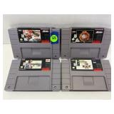 LOT OF 4 SNES GAMES - NFL QUARTERBACK CLUB 96,