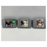 LOT OF 3 ASSORTED N64 SPORTS GAMES - SLUGFEST,