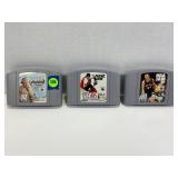 LOT OF 3 ASSORTED N64 SPORTS GAMES - MADDEN 2000,