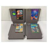 LOT OF 4 NES GAMES - SUPER MARIO BROS, TETRIS, AND