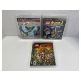 LOT OF 3 PS3 LEGO GAMES - BATMAN, BATMAN 2, AND