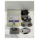 SUPER NINTENDO ENTERTAINMENT SYSTEM WITH POWER