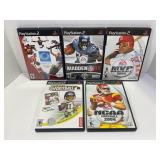 LOT OF 5 ASSORTED PS2 SPORTS GAMES - ATHEN 2004,