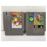LOT OF 2 THE SIMPSONS NES GAMES - BART VS. THE