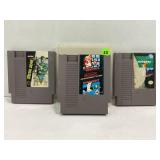 LOT OF 3 NES GAMES - METAL GEAR, PINBALL, AND